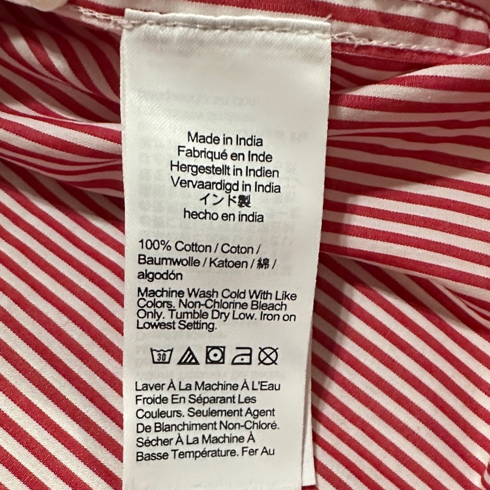 NWT J. Crew Ruffle Trim Crop Button Down Shirt M - Picture 7 of 7